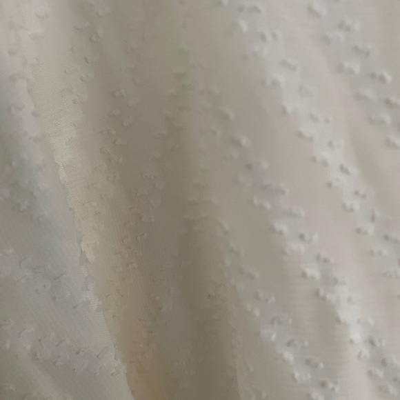 Bloomchic Plain Geometric Mesh Surplice Neck Belted Ruffles Blouse - Picture 3 of 4